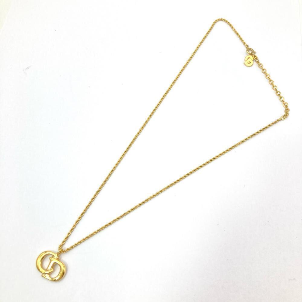 Christian Dior CD Logo Necklace, GP Gold, Women's - Picture 4 of 4